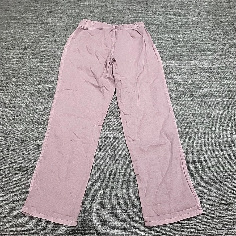 Kids Girls Pull On Utility Pants with Pockets Medium Size 8 Light Plum Purple